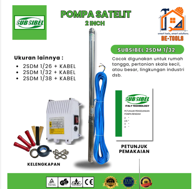 Chen Jaya Abadi SUBSIBEL Pompa Submersible 2 SDM 1/32