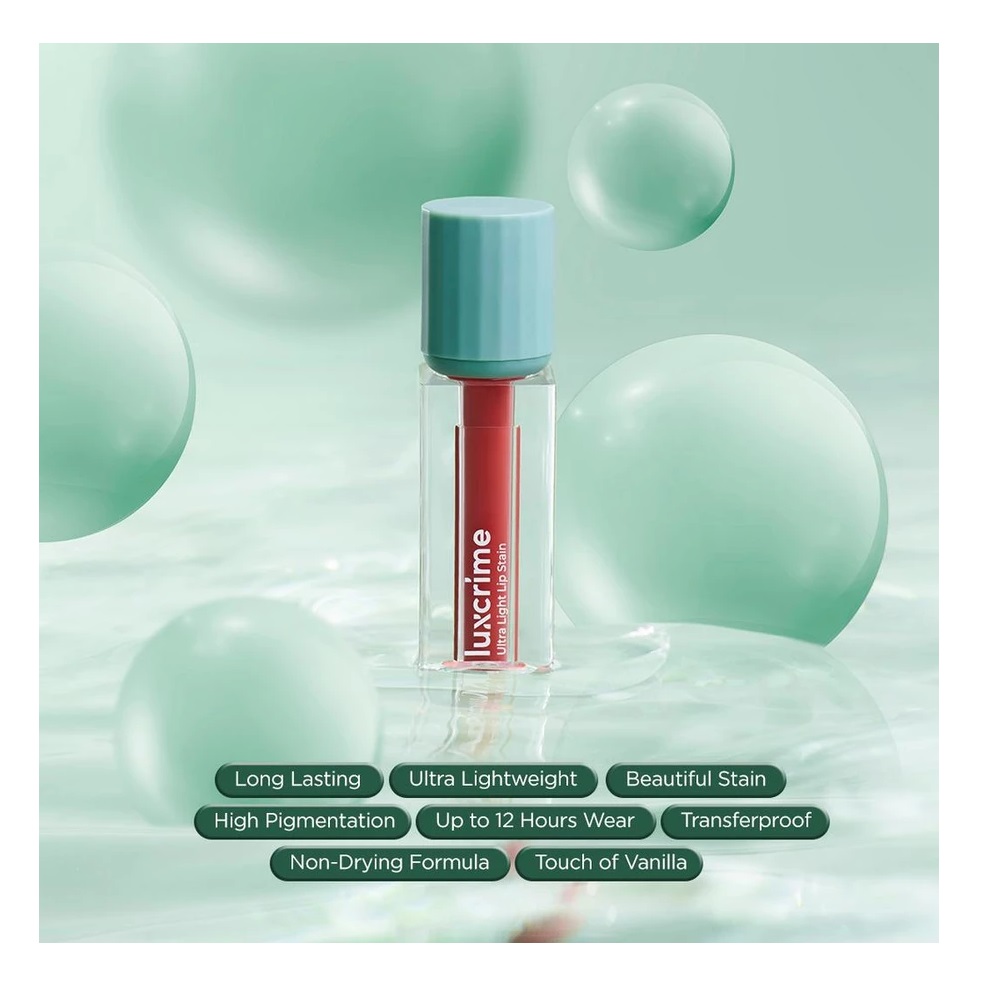 Luxury Cantika Indonesia Luxcrime Ultra Light Lip Stain New Ombre Bundle Latte + Wine
