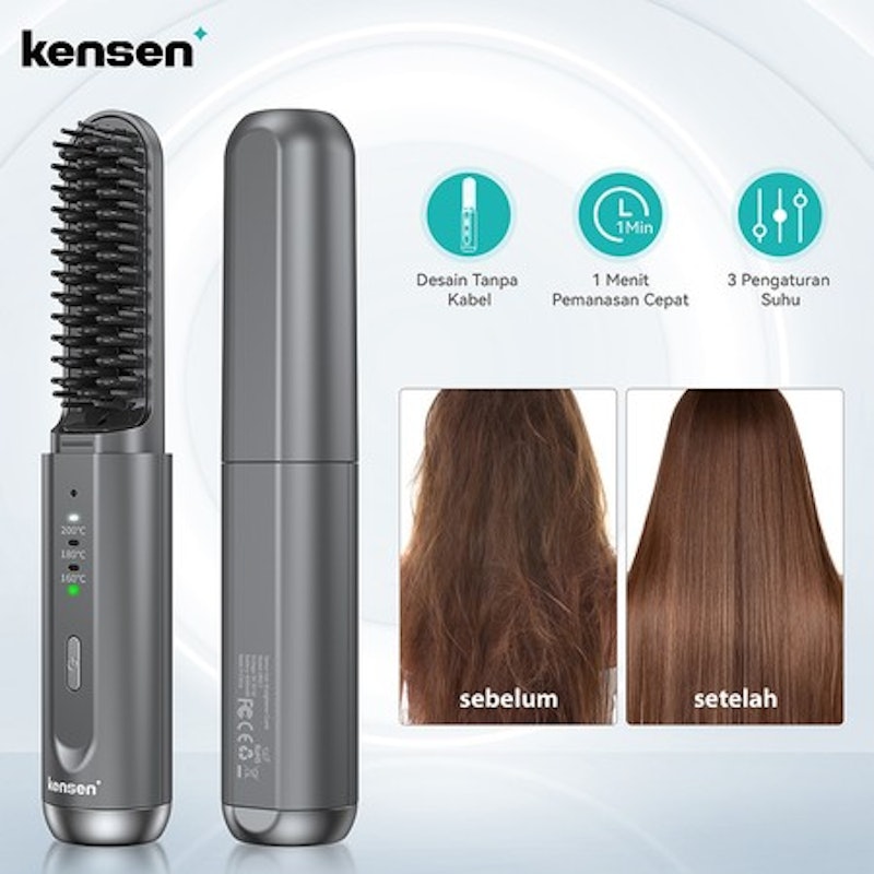 Kensen Wireless Hair Straightener Comb 5
