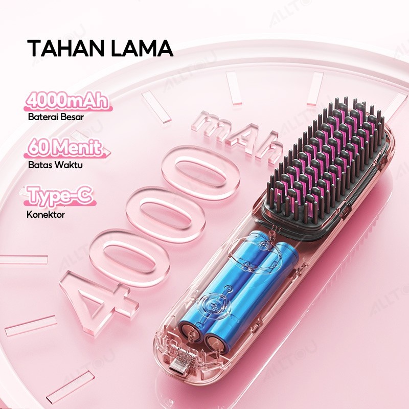 ALLTOU 2In1 Cordless Straight Comb 3