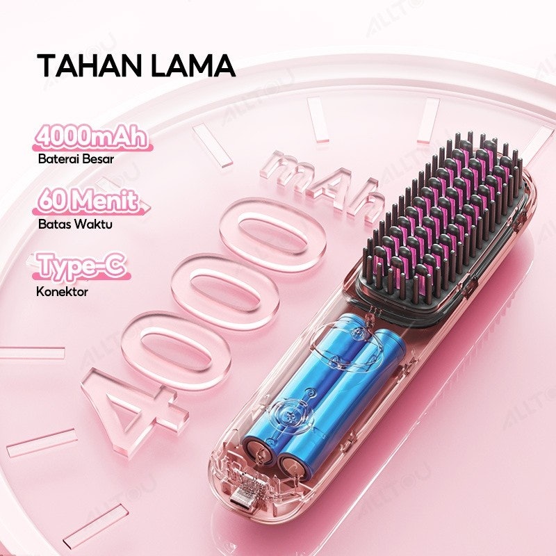 ALLTOU 2In1 Cordless Straight Comb 3