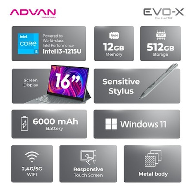 ADVAN EVO-X 2 in 1 Laptop 2