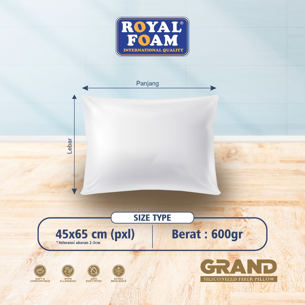 Royal Foam Grand Siliconized Fiber Pillow 2