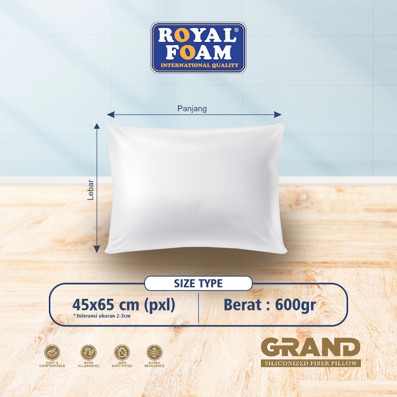 Royal Foam Grand Siliconized Fiber Pillow 2