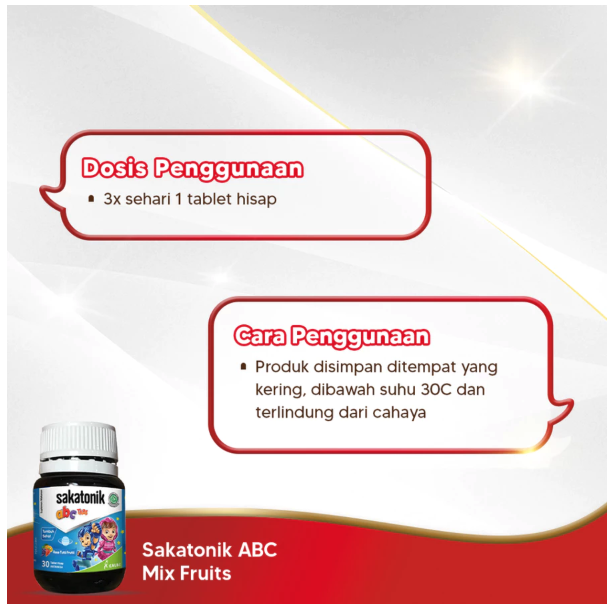 Kalbe Consumer Health Sakatonik ABC Multivitamin Tutti Frutti