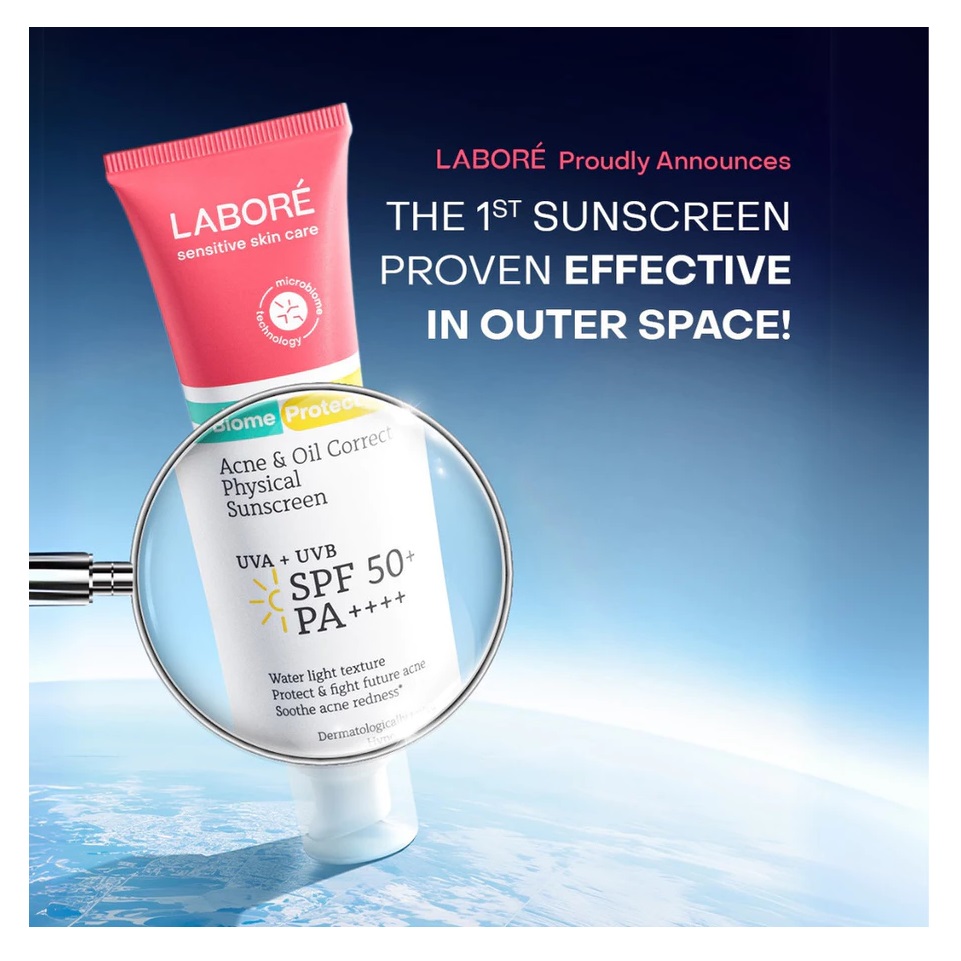 Paragon Technology and Innovation LABORÉ Sensitive Skin Care BiomeProtect™ Acne & Oil Correct Physical Sunscreen SPF50+ PA++++ 