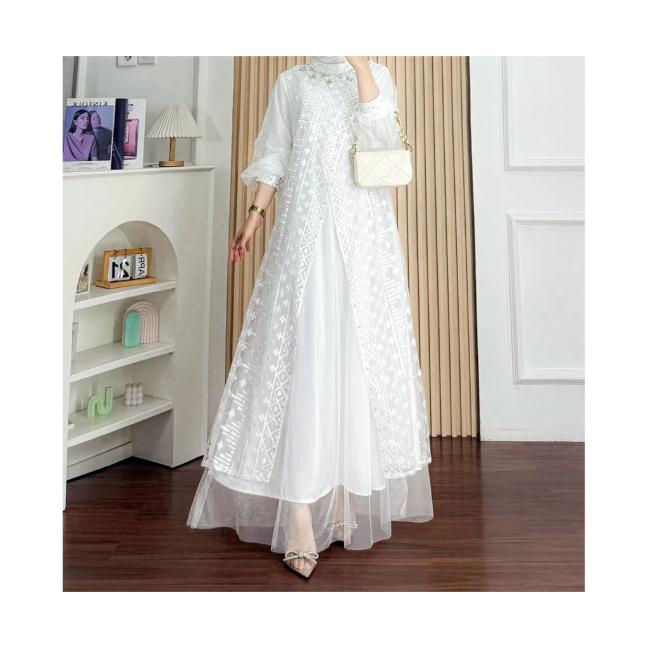  Vallina Outfit Keyla Dress Maxy Matt Brukat Payet Mutiara