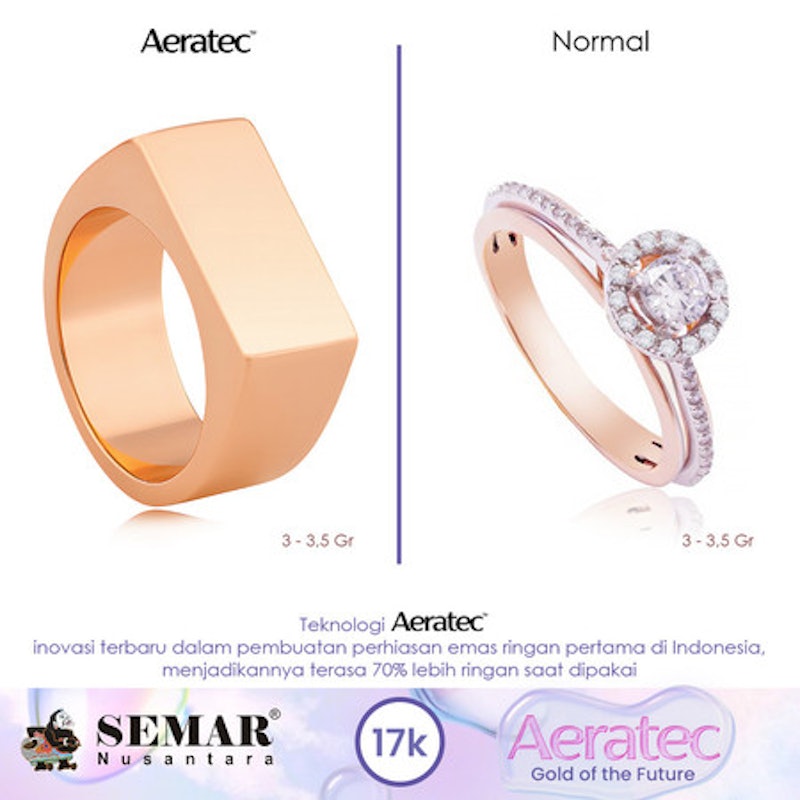 Semar Nusantara Aureon Aeratec Ring Collection Gold 17K 2