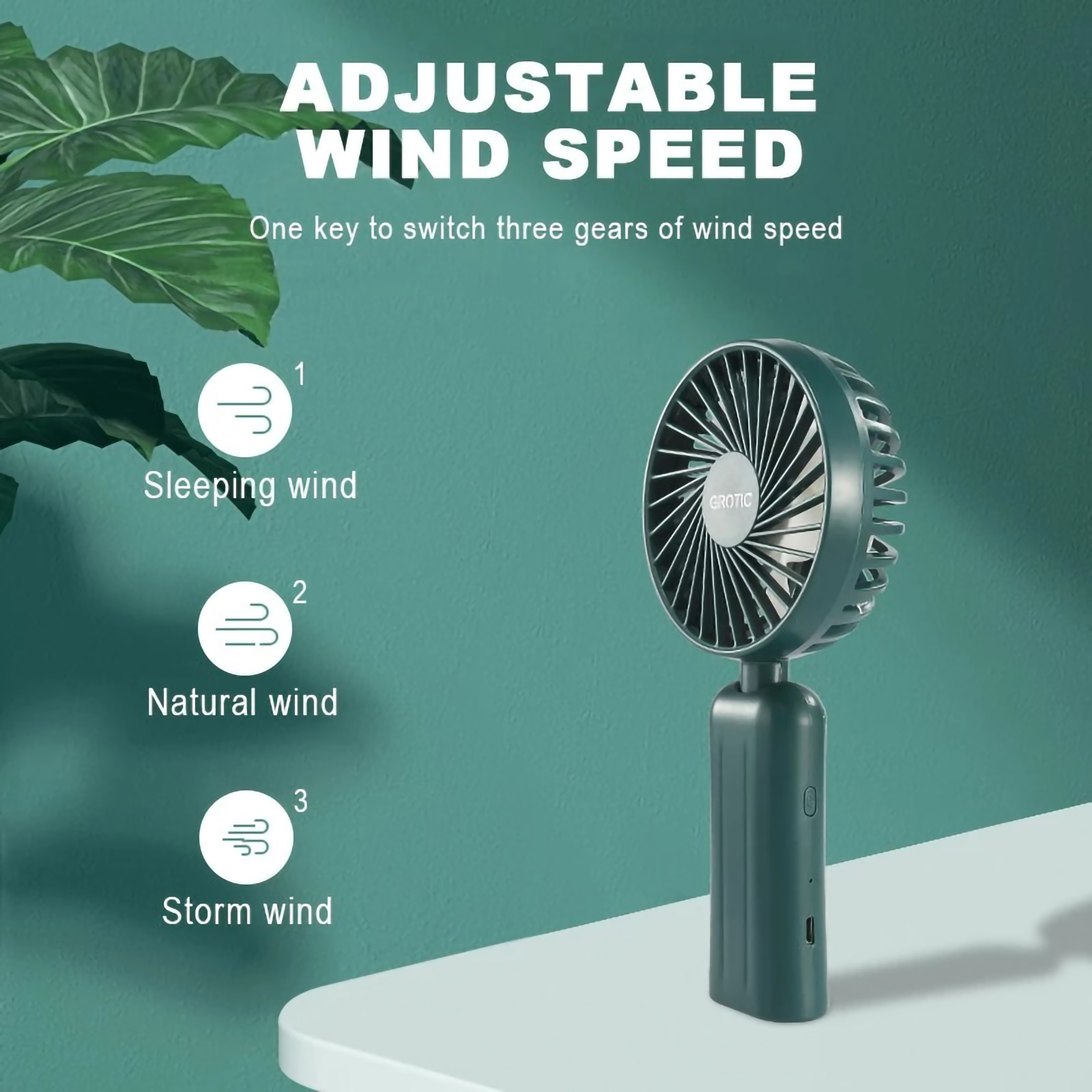 Tunggal Daya Abadi Grotic Kipas Angin Mini Portable A10