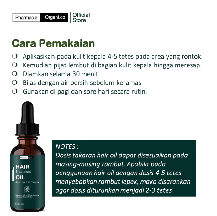 Aroma Sehat Nusantara Pharmacie Organi.Co Hair Treatment Oil Anti-Hair Fall Serum