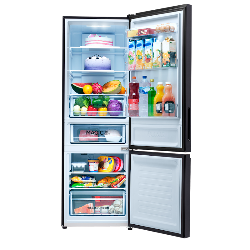 AQUA Japan AQUA Kulkas 2 Pintu dengan 3 Kompartemen AQR-350RBG(BK)