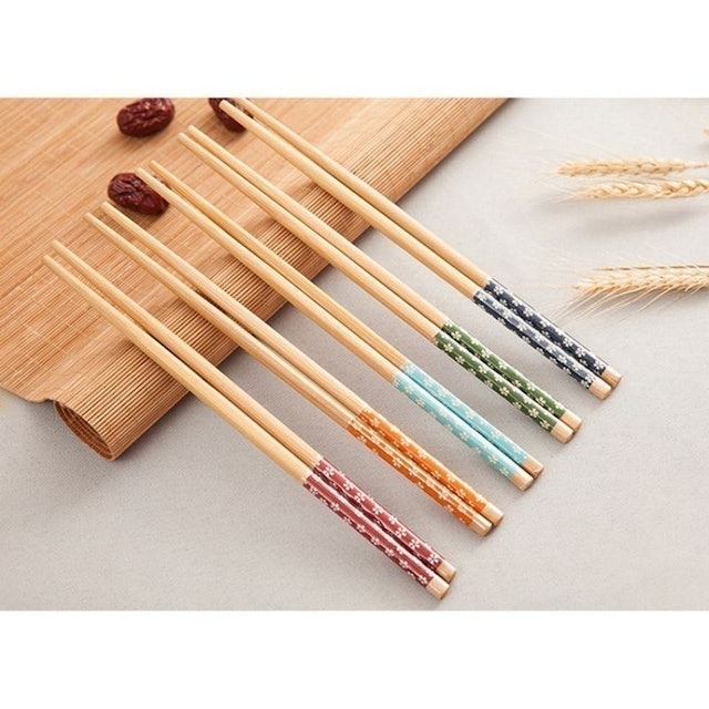 Sumpit Kayu Bambu Cherry Blossom 4