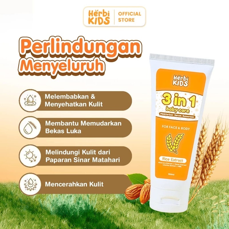 Herbikids 3in1 Baby Care For Face & Body 3
