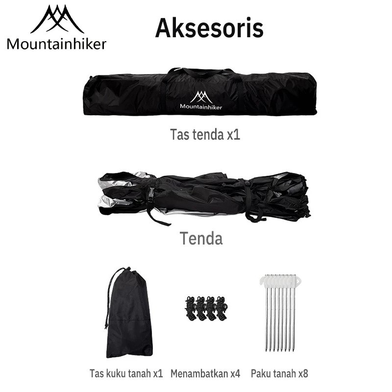  Mountainhiker Tenda Camping Otomatis 6-7 Orang