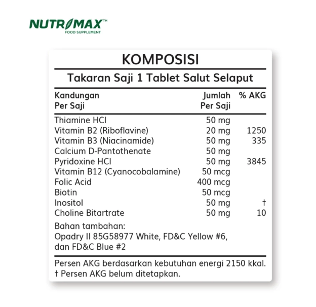 Suryaprana Nutrisindo Nutrimax B Complex