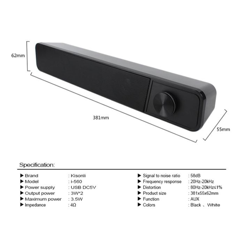 Kisonli Long Strip LED Speaker 4