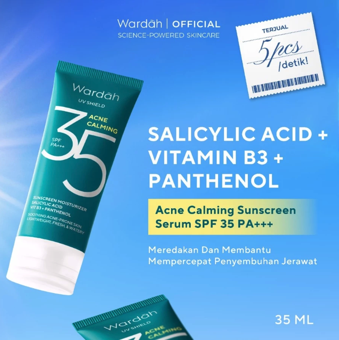 Paragon Technology and Innovation Wardah UV Shield Acne Calming Sunscreen Moisturizer SPF 35 PA+++ 