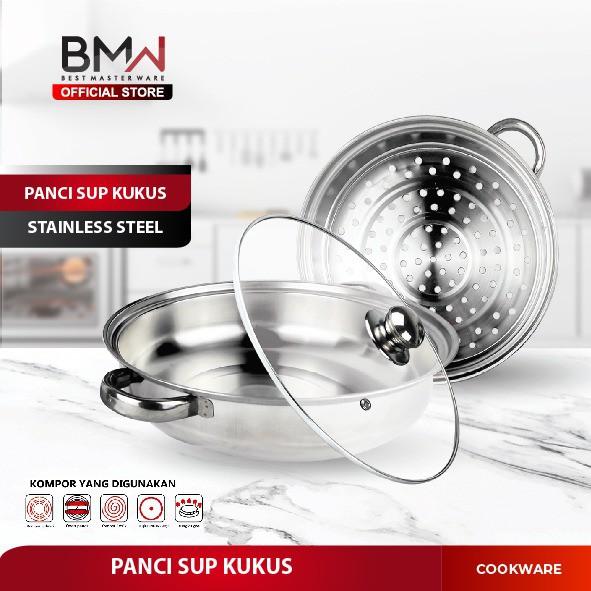 BMW Kitchen Ware Panci Sup Kukus 2 Susun 20 Cm