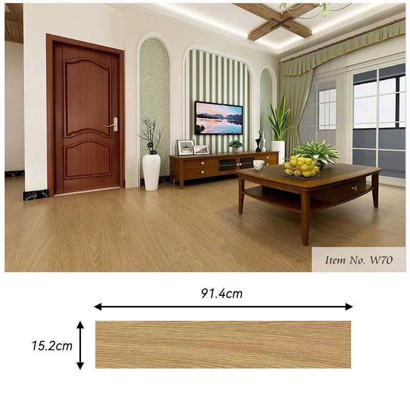  ECOSEN Vinyl Stiker Lantai Kayu W70