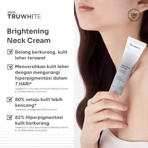 ERHA Clinic Indonesia Truwhite Arbutin & Peptide Brightening Neck Cream