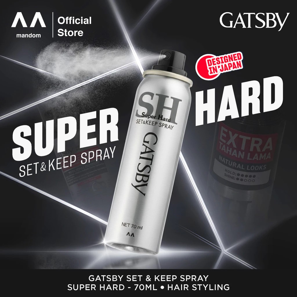 Mandom Indonesia Gatsby Set & Keep Spray Super Hard