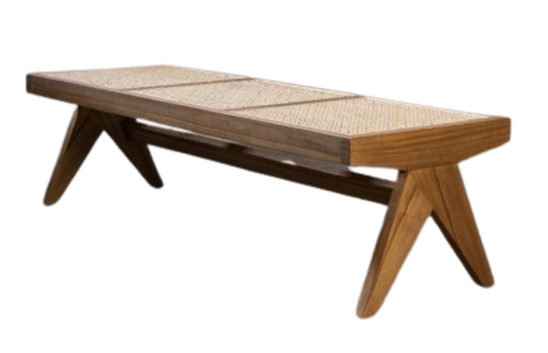 Bench Kayu Jati Mix Rotan 3