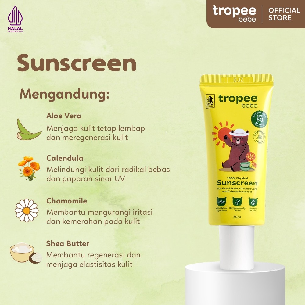 Mitra Sukses Bersama Distribusindo Tropee Bebe 100% Physical Sunscreen