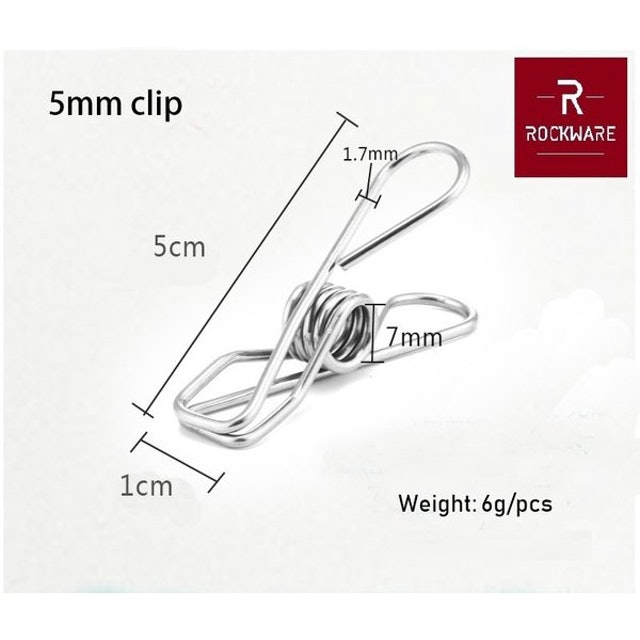 ROCKWARE  Stainless Steel Clamp Clip RW-SSC01