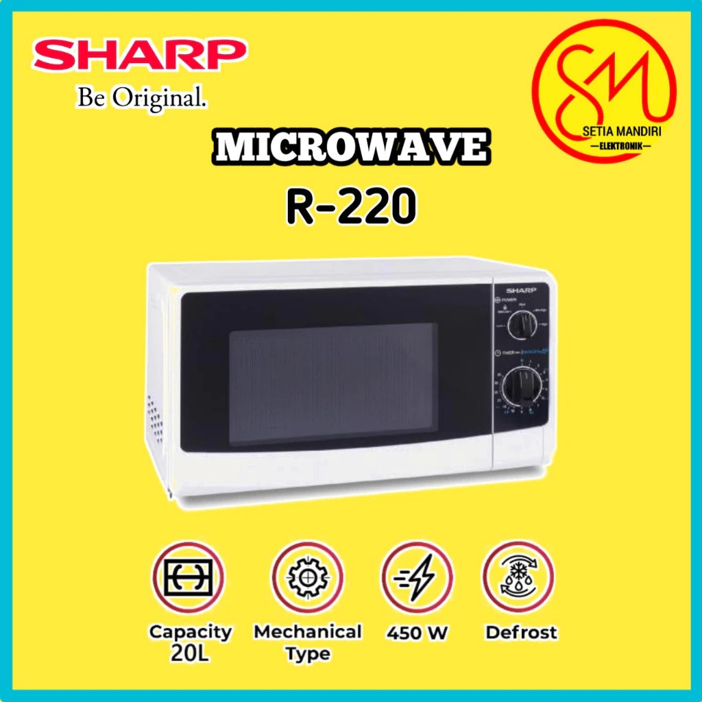 SHARP Electronics SHARP 20 Liter Stylish Designed Microwave Oven R-220MA-WH