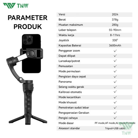  TNW 3-Axis Gimbal Stabilizer M01 Pro