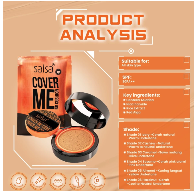 Alfa Viktori Familia SALSA Cover Me BB Cushion 03 Caramel