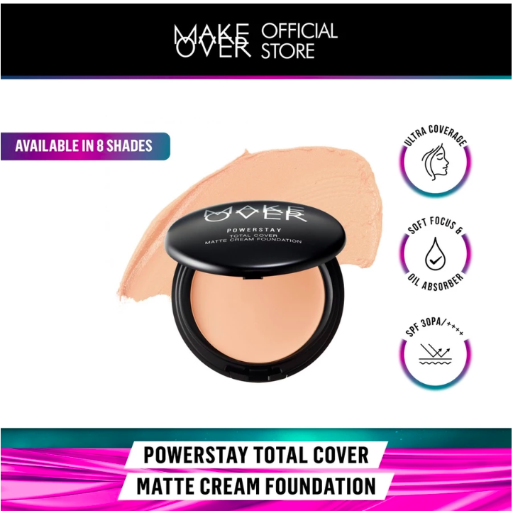 Paragon Technology and Innovation MAKE OVER Powerstay Total Cover Matte Cream Foundation