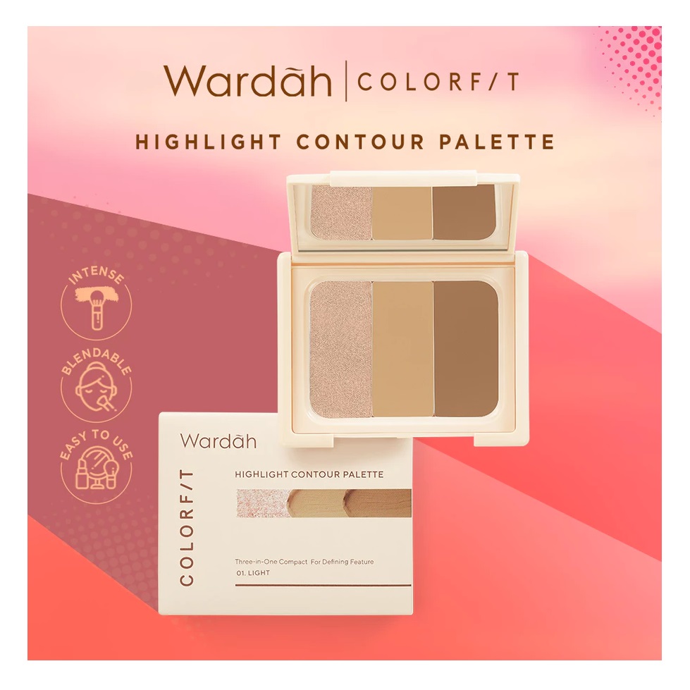 Paragon Technology and Innovation Wardah Colorfit Highlight Contour Palette 02 Medium