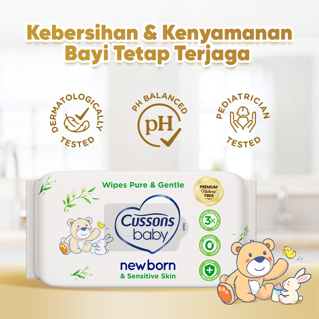 Cussons Baby Wipes Pure & Gentle Newborn & Sensitive Skin