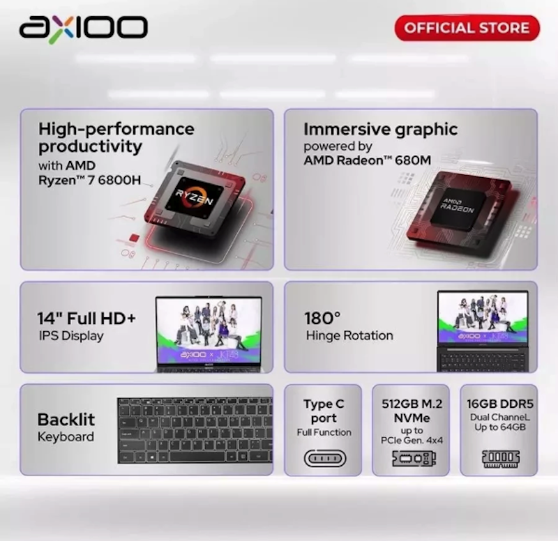 Axioo Hype 7 AMD X8 3