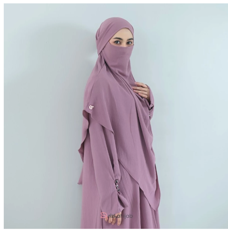 Rizka Hijab Shafeeya Abaya Set French Khimar 2