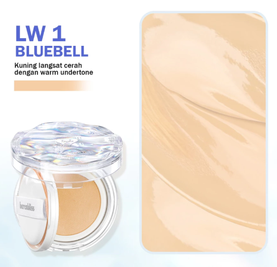 HEBE Beauty Style Barenbliss Bloomdew Moonlight Dewy Mesh Cushion LW1 Bluebell 