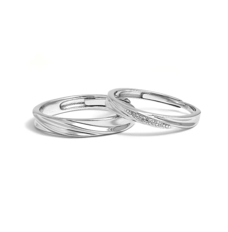 DAVINA Couple Evan Zeline Rings Sterling Silver 925