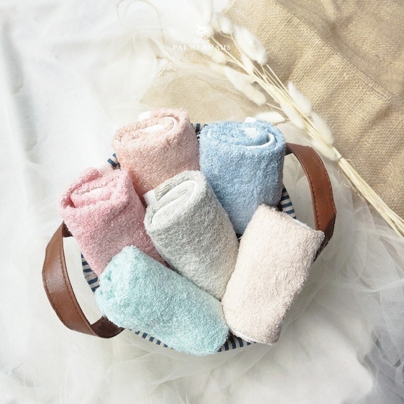 Little Palmerhaus Bam & Boo Bamboo Washcloth Set Of 4 5