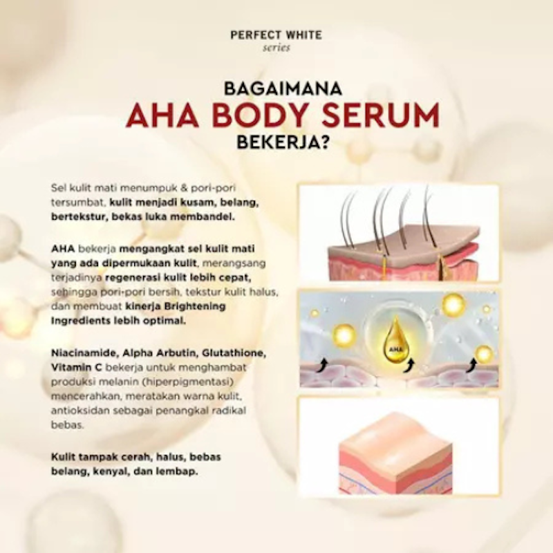 PERFECT WHITE Advanced AHA Body Serum Whitening Booster 5