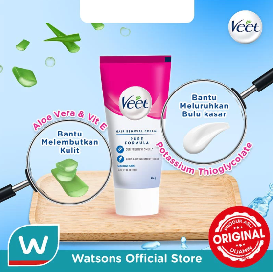 Reckitt Benckiser Indonesia Veet Hair Removal Cream Pure Formula Sensitive Skin
