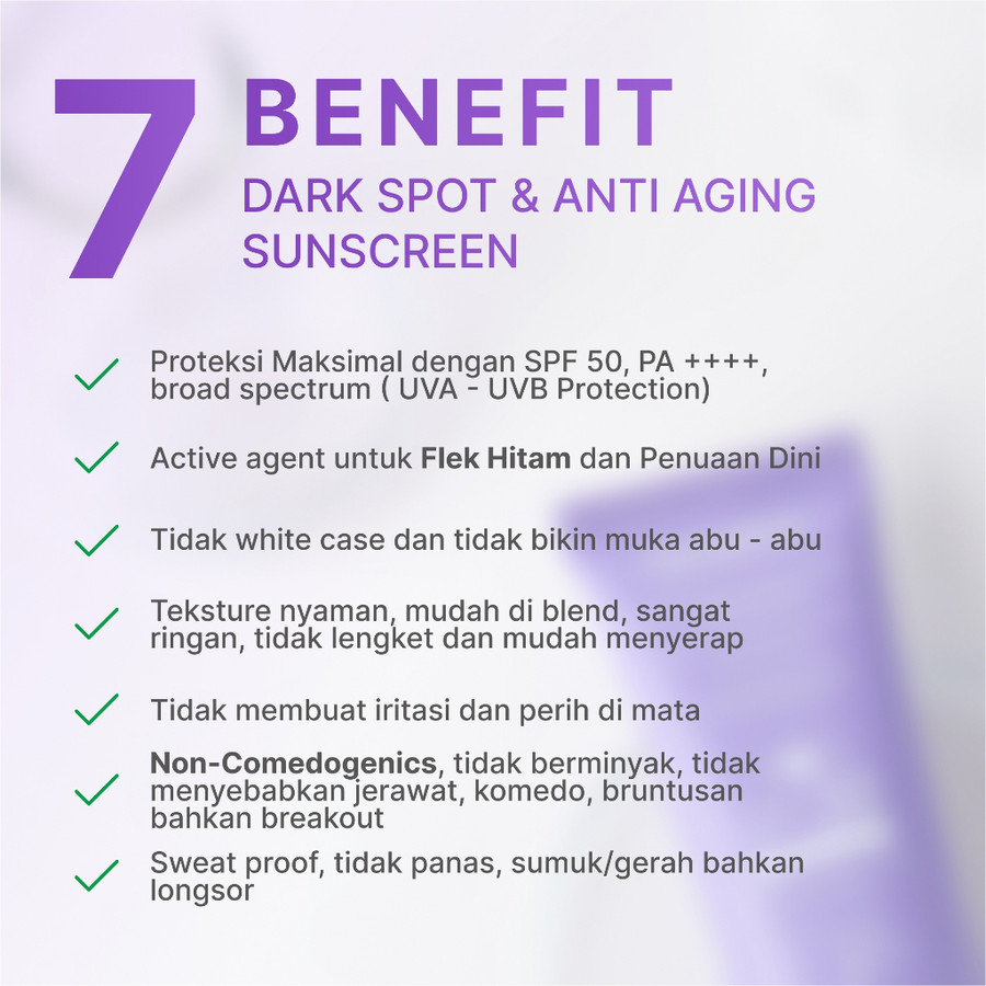 Ozzaskin Cantik Muda Alami Ozzaskin Dark Spot & Anti Aging Sunscreen SPF 50 PA++++