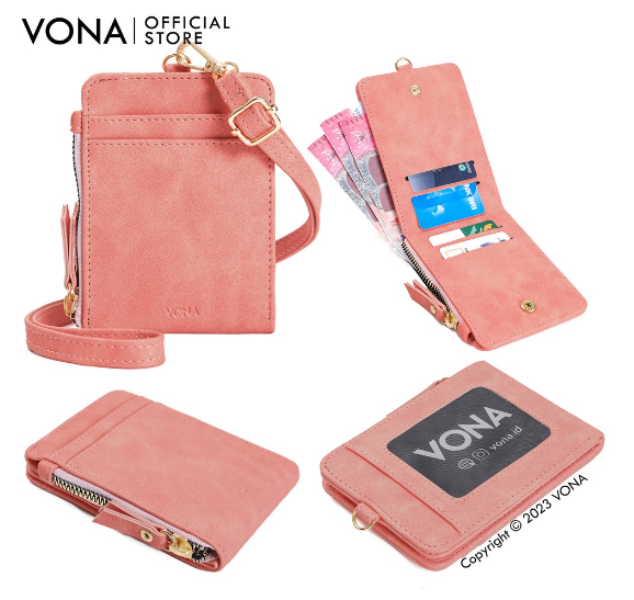 VONA Dompet Kartu ID dengan Tali Lanyard - Dominic