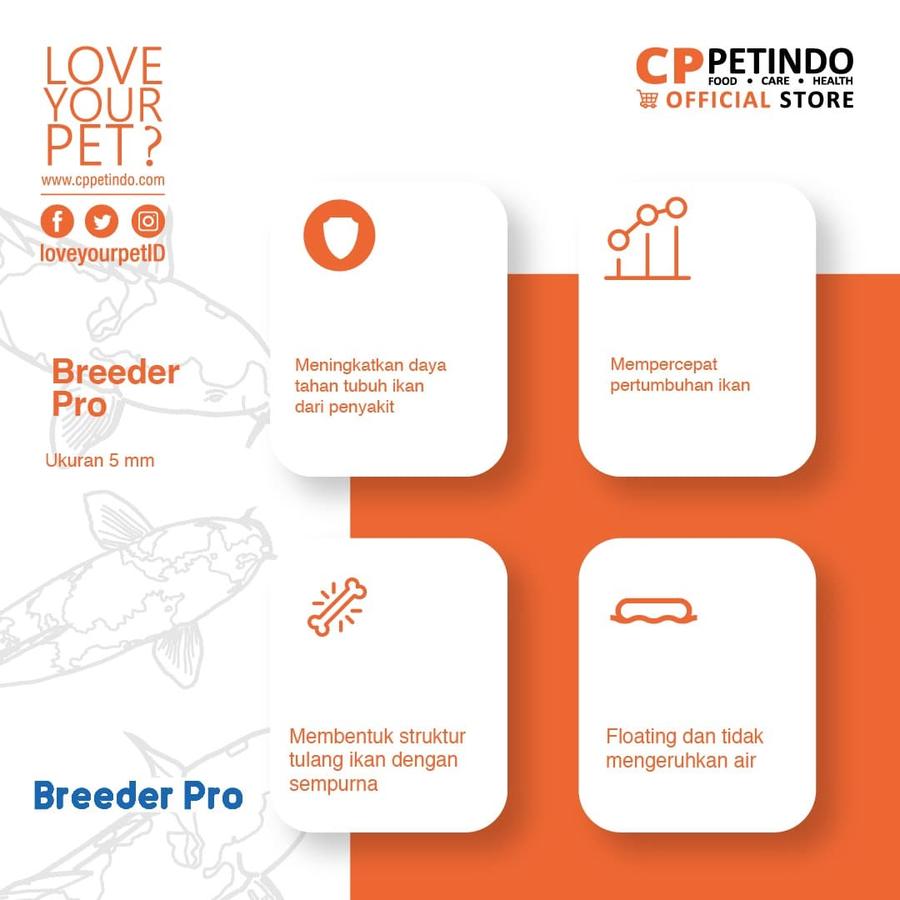 Cppetindo Cppetindo Breeder Pro Fish Food 5mm 10kg