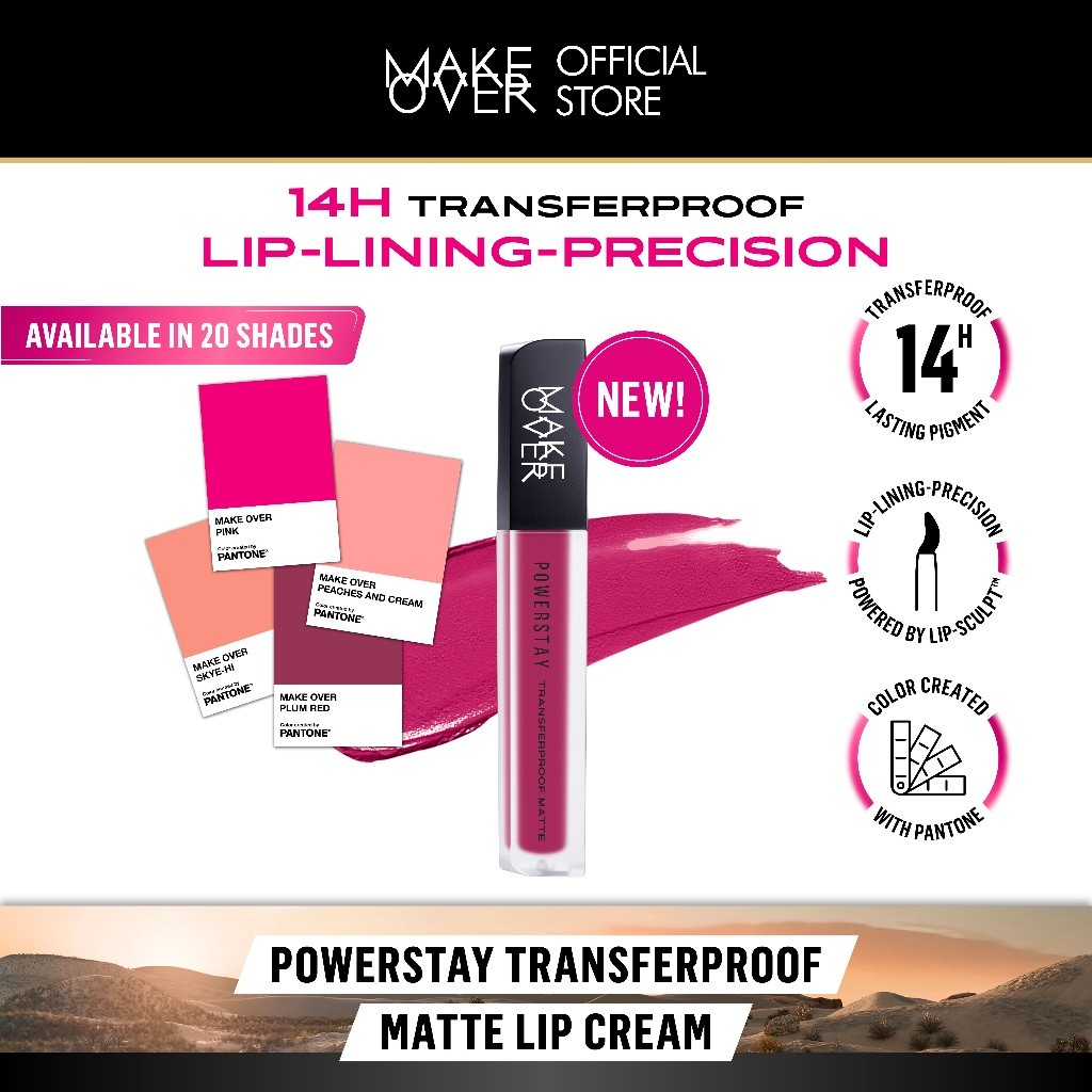 Paragon Technology and Innovation MAKE OVER Powerstay Transferproof Matte Lip Cream Authentic