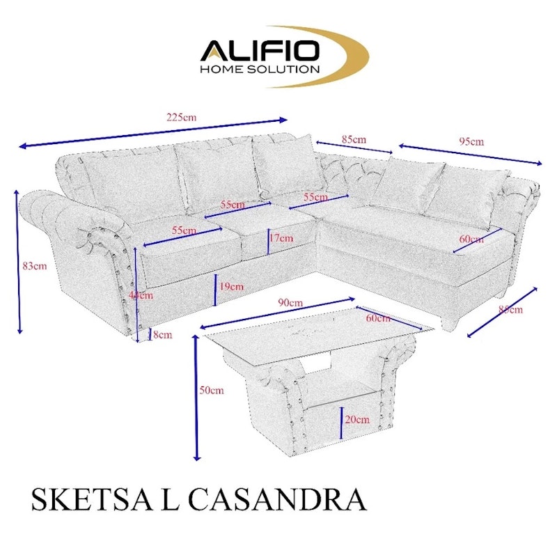 Alifio Sofa L Casandra 4