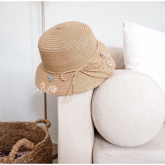 Little Sosete Daisy Bucket Hat & Purse 