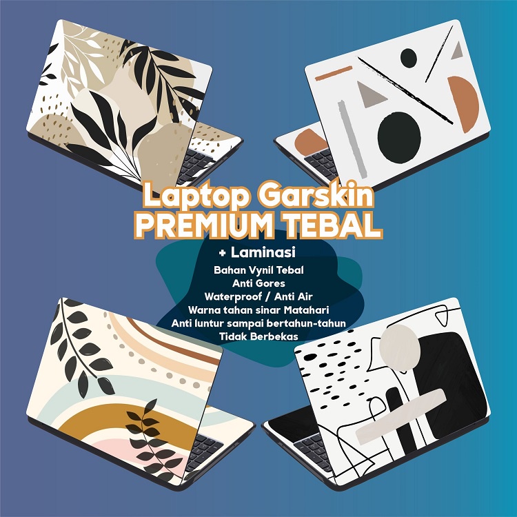 Stiker Laptop Garskin Laptop Anti Gores Memphis Brown Nude