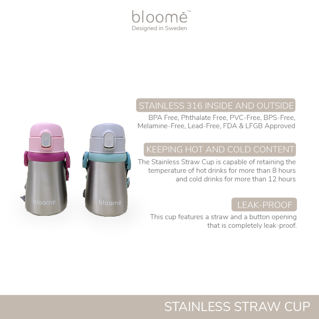 Bloome Baby Indonesia bloomē Stainless Training Straw Cup