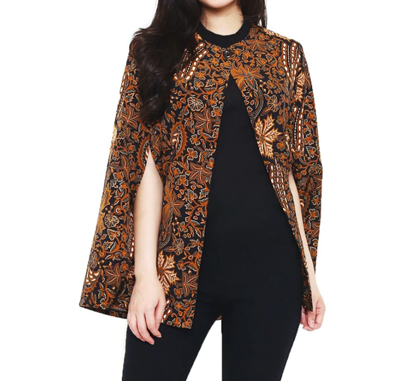 Flike Store Cape Blazer Batik Motif Dragem Katresnan 1